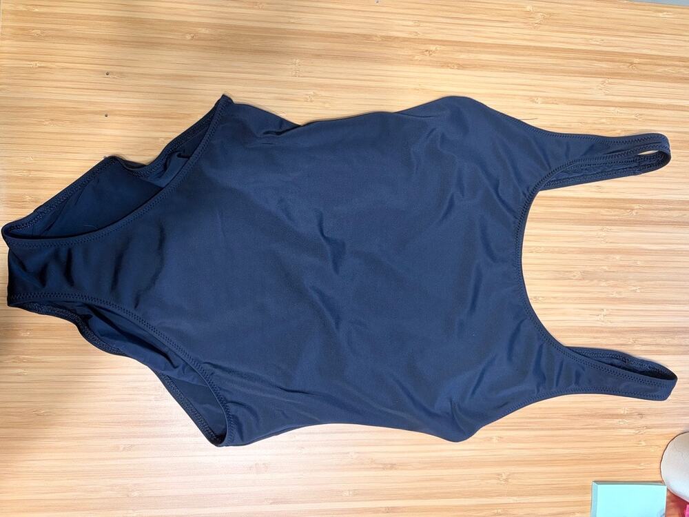 Solid & Striped Black Low Back One Piece Swimsuit M